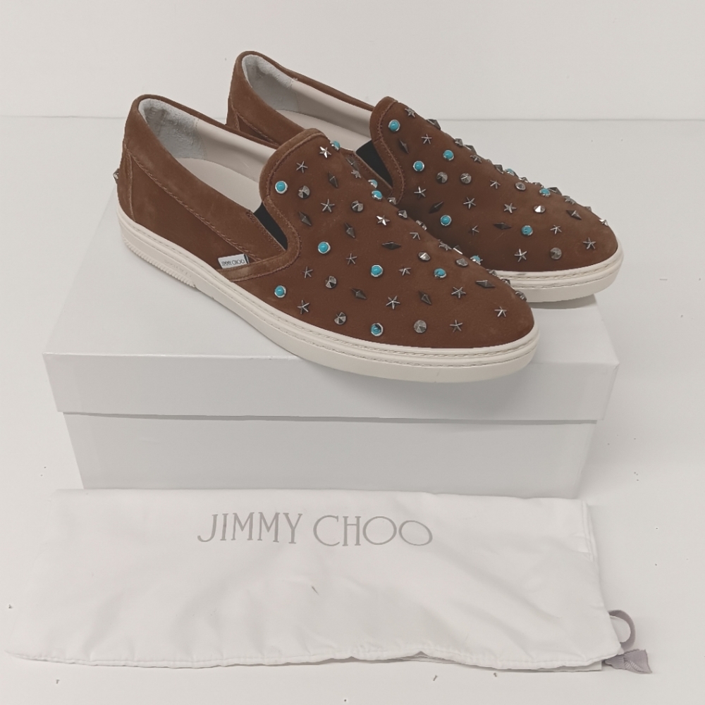 Jimmy Choo Men's Studded Grove Slip-On Sneakers - EU44.5/US11.5